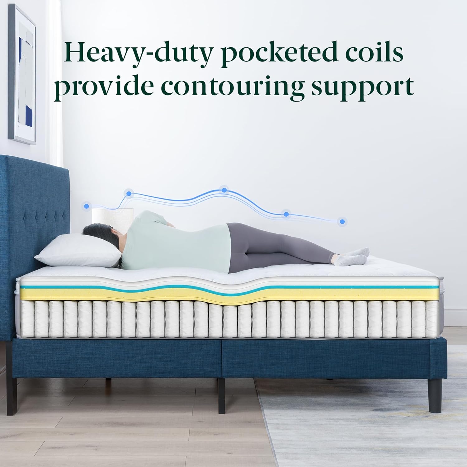 Zinus Cool Support 12 Inch Hybrid Mattress, Cooling Gel Memory Foam, Heavy Duty Individually Wrapped Coils, Soothing Pressure Relief, Medium Firm Feel, CertiPUR-US Certified, Full