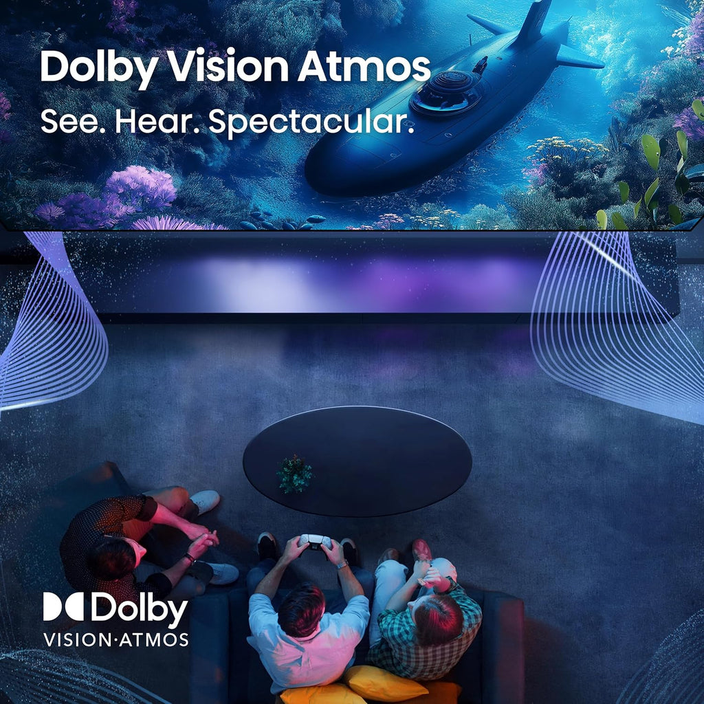 Hisense 43" E6 Cinema Series Hi-QLED 4K UHD Smart Fire TV (43E6QF, 2025 Model) - AI Light Sensor, Dolby Vision · Atmos, Voice Remote with Alexa, Motion Rate 120, HDR 10+ Adaptive, Game Mode Plus
