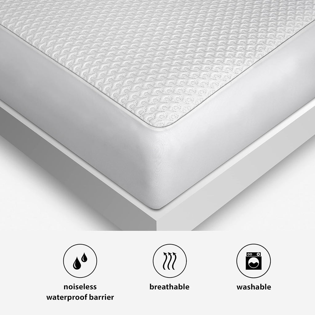 Bedgear Ver-Tex Cooling Mattress Protector, Instant Cooling Waterproof Mattress Cover | Breathable Mattress Pad with Deep Pockets & Powerband Secure Fit | Hypoallergenic Adjustable Base, King