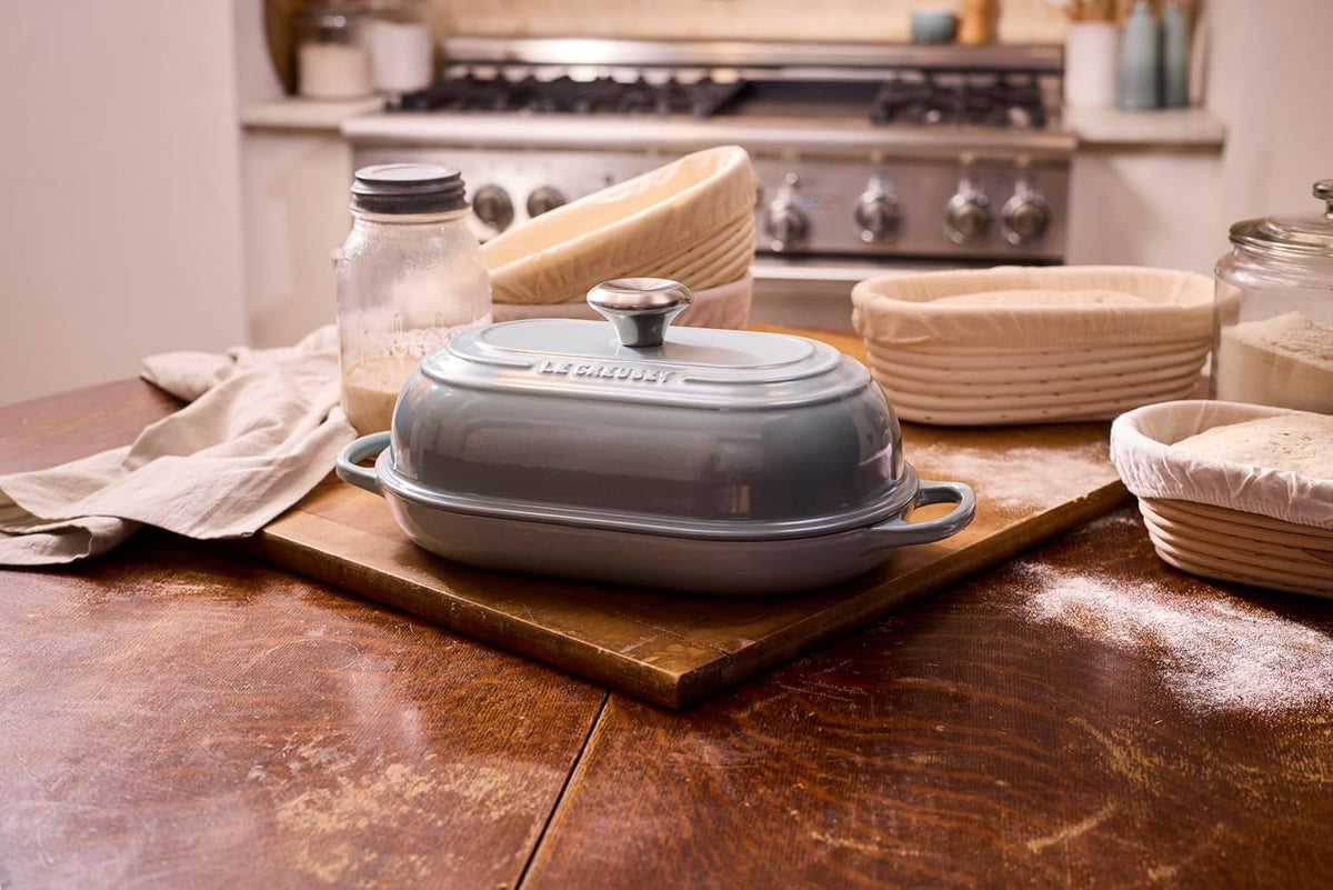 Le Creuset Enameled Cast Iron Signature Oval Bread Oven, 11.5 inch, Sea Salt