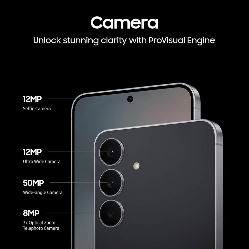 Samsung Galaxy S25 FE Cell Phone (2025), 128GB AI Smartphone, Unlocked Android, Large Display, 4900mAh Battery, High Res-Camera, AI Photo Edits, Durable, US 1 Yr Warranty, JetBlack | AI Smartphone
