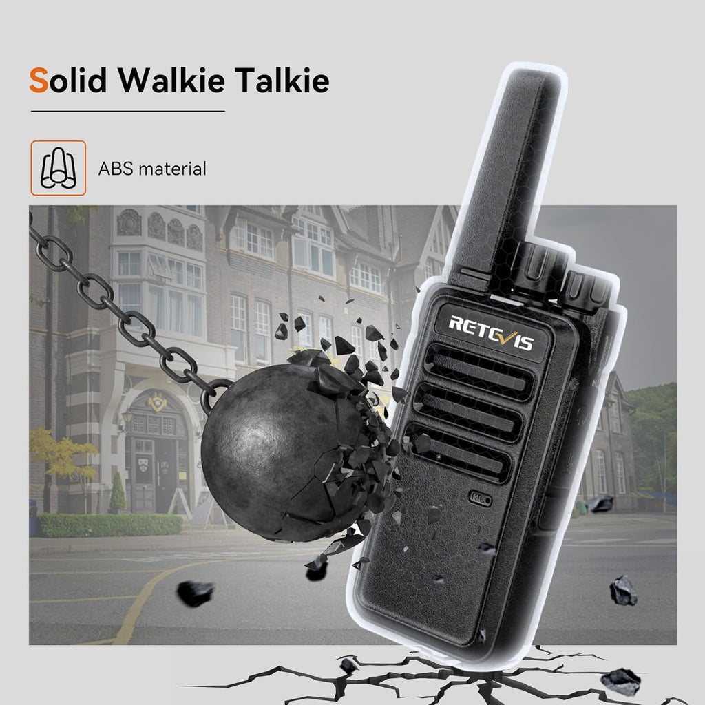Retevis RT68 2 Way Radio, Long Range Walkie Talkies for Adults (10 Pack) with 10 Multi Way Charger, Easier Securer Charging, 1200mAh, Compact Handheld Two Way Radios Rechargeable for Industry