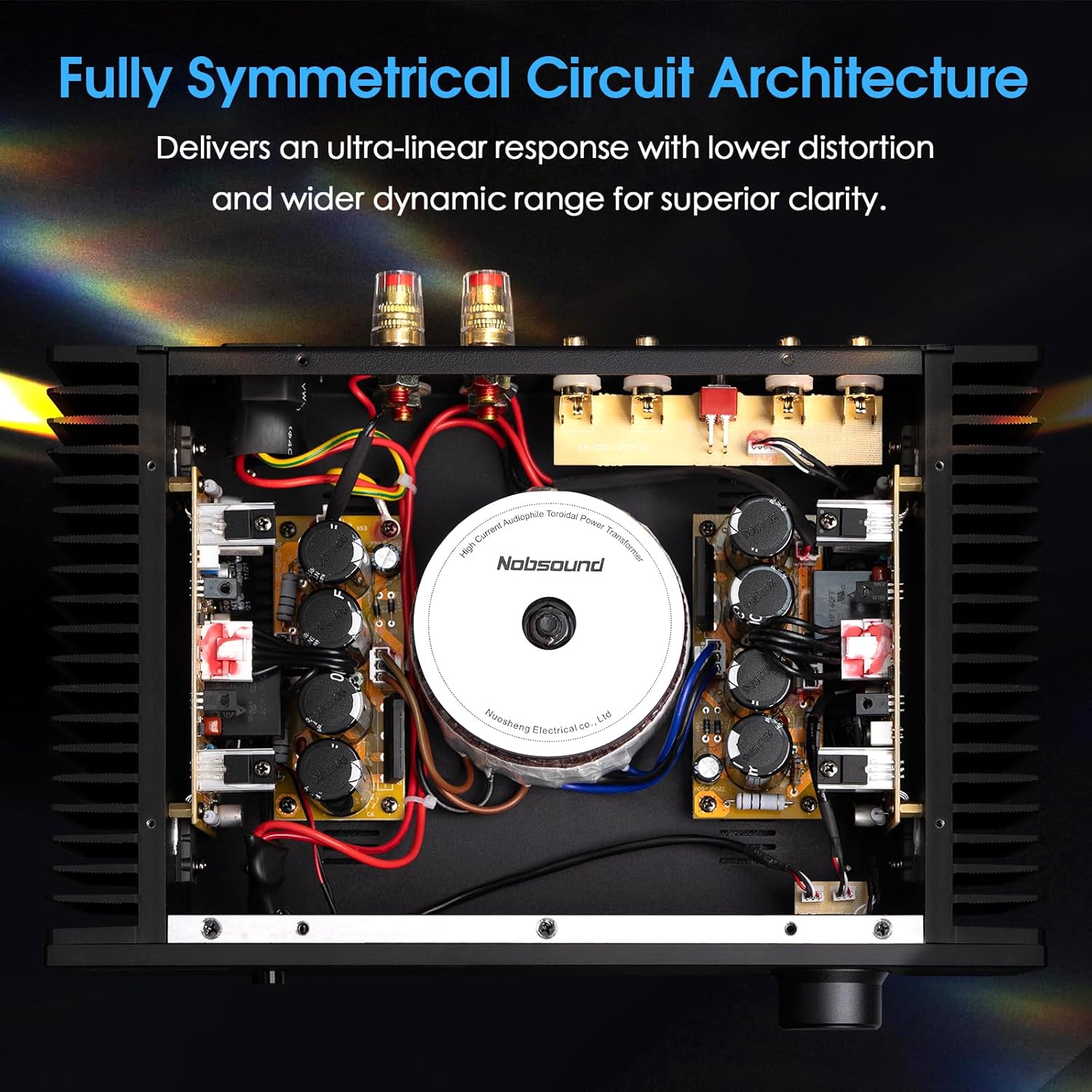 Nobsound Class A Stereo Amplifier: Single-Ended HiFi Integrated Speaker Amp Dual RCA Input Symmetrical Circuit for Home Audio Audiophiles (NS-02G PRO)