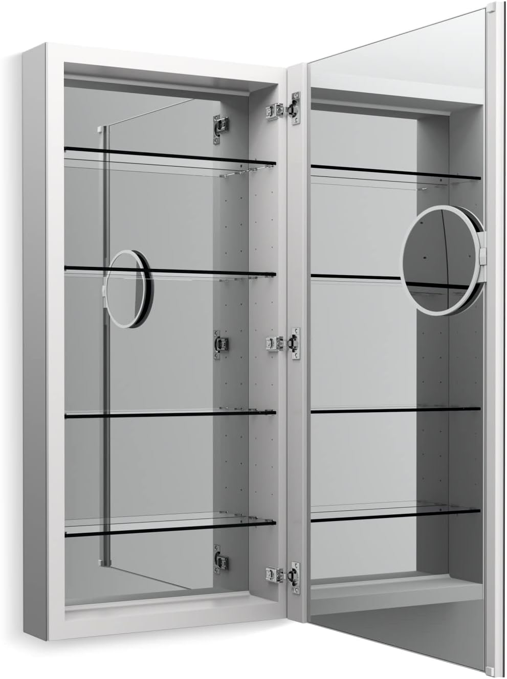 KOHLER K-28030-NA Verdera Medicine Cabinet with Slow-Close Mirror Door & Adjustable Shelves, Rectangular Frame, 20" x 40"