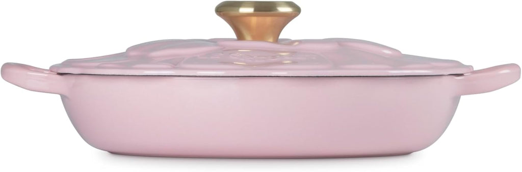 Le Creuset Enameled Cast Iron Signature Petal Braiser, 2.25 qt., Chiffon Pink w/Light Gold Knob