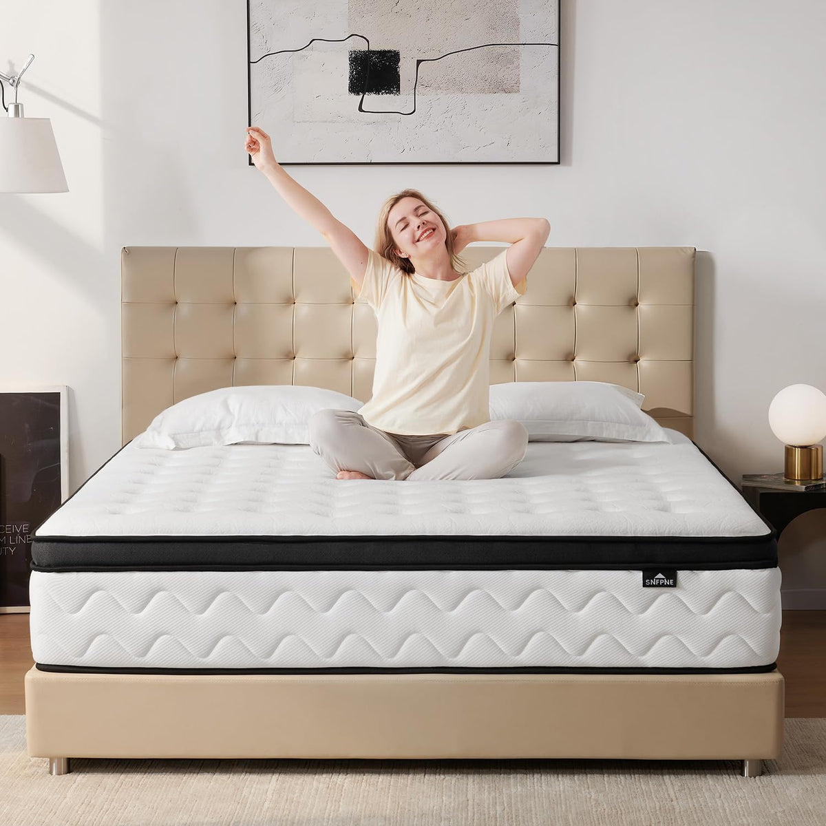 12 Inch Queen Mattress, Medium Firm Hybrid Mattress Queen with Zoned Pocket Springs & Memory Foam for Pressure Relief, Motion Isolation | Fiberglass-Free, CertiPUR-US Certified | 80" x 60"