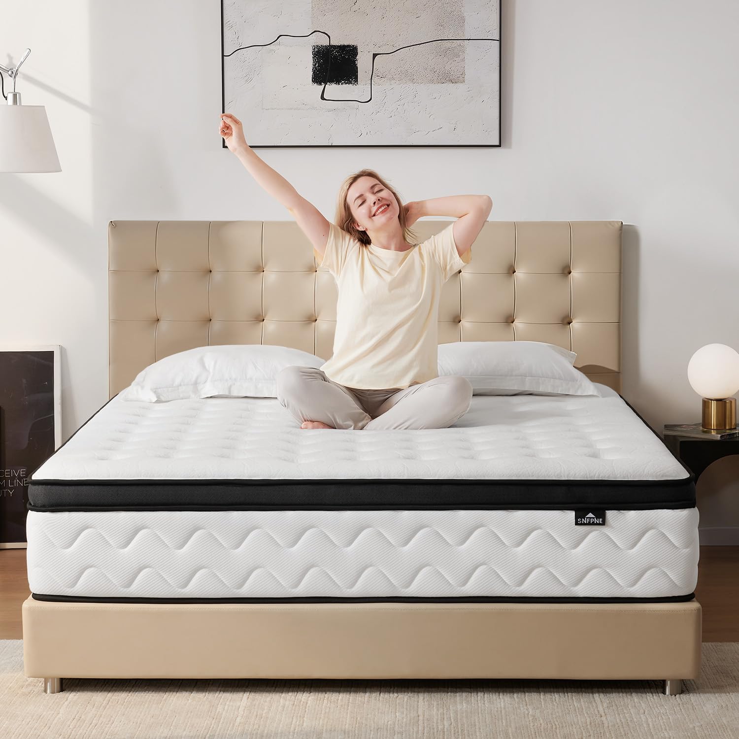 12 Inch Queen Mattress, Medium Firm Hybrid Mattress Queen with Zoned Pocket Springs & Memory Foam for Pressure Relief, Motion Isolation | Fiberglass-Free, CertiPUR-US Certified | 80" x 60"