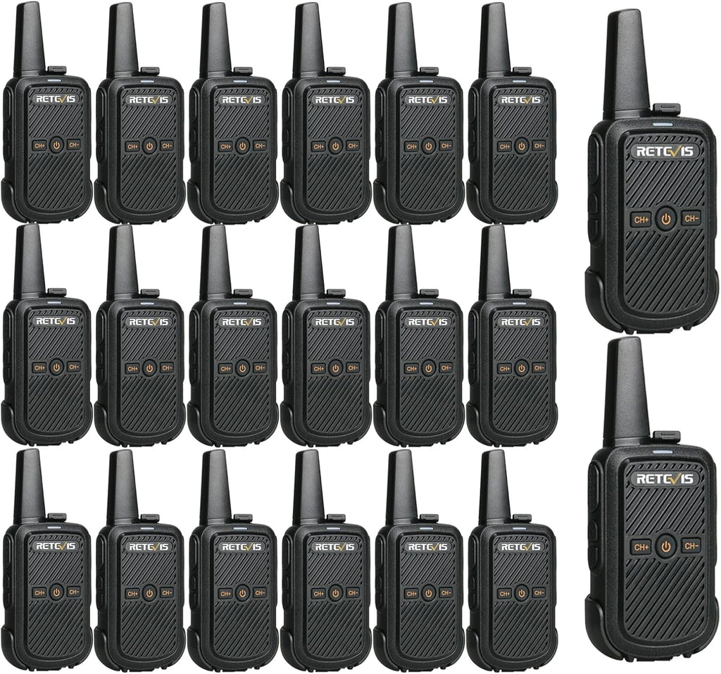 Retevis RT15 Radios Walkie Talkies 20 Pack, Business 2 Way Radios Rechargeable,Portable,USB Fast Charing, Handsfree,for Adults Restaurants Healthcare Retail Commercial