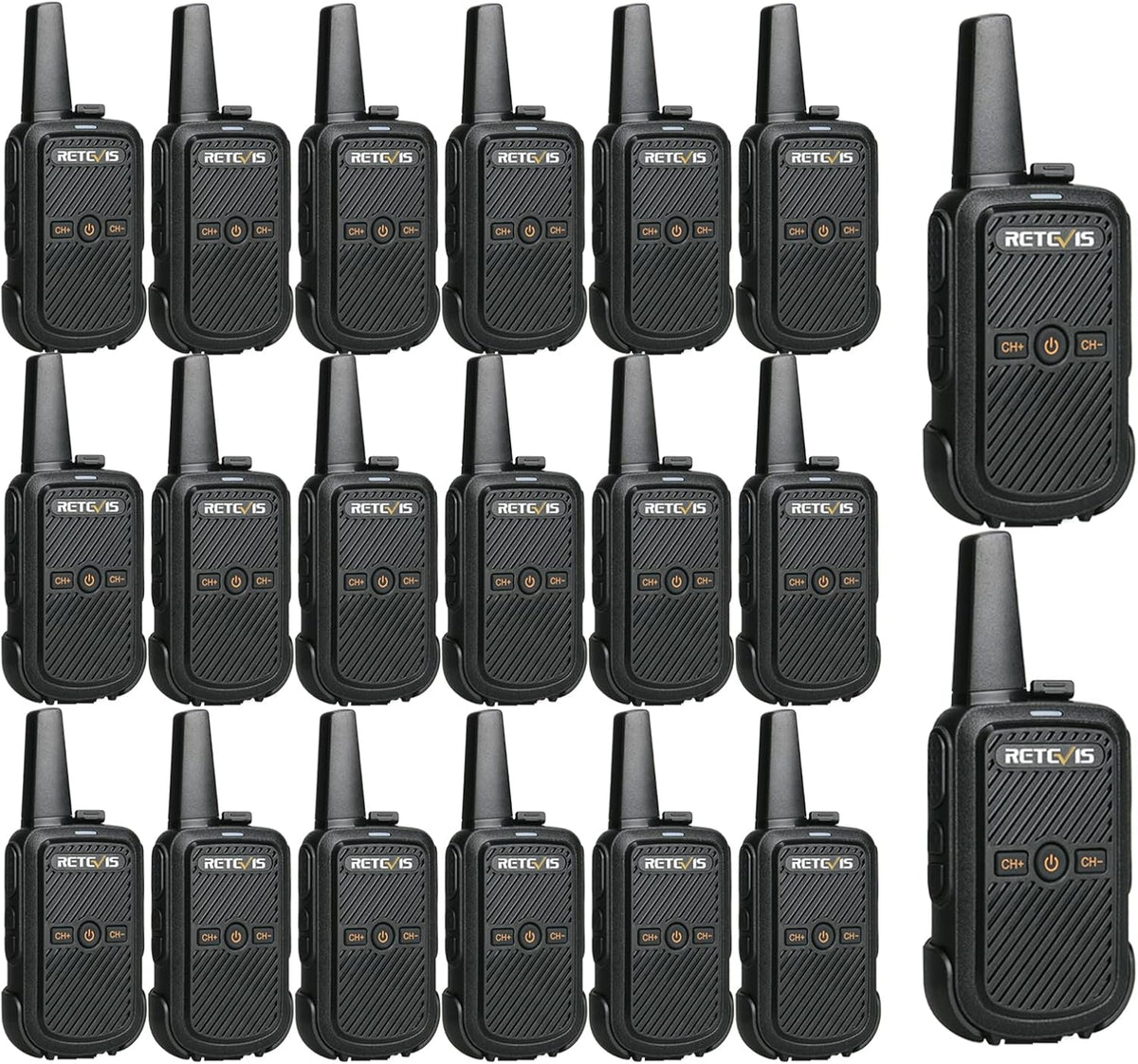 Retevis RT15 Radios Walkie Talkies 20 Pack, Business 2 Way Radios Rechargeable,Portable,USB Fast Charing, Handsfree,for Adults Restaurants Healthcare Retail Commercial
