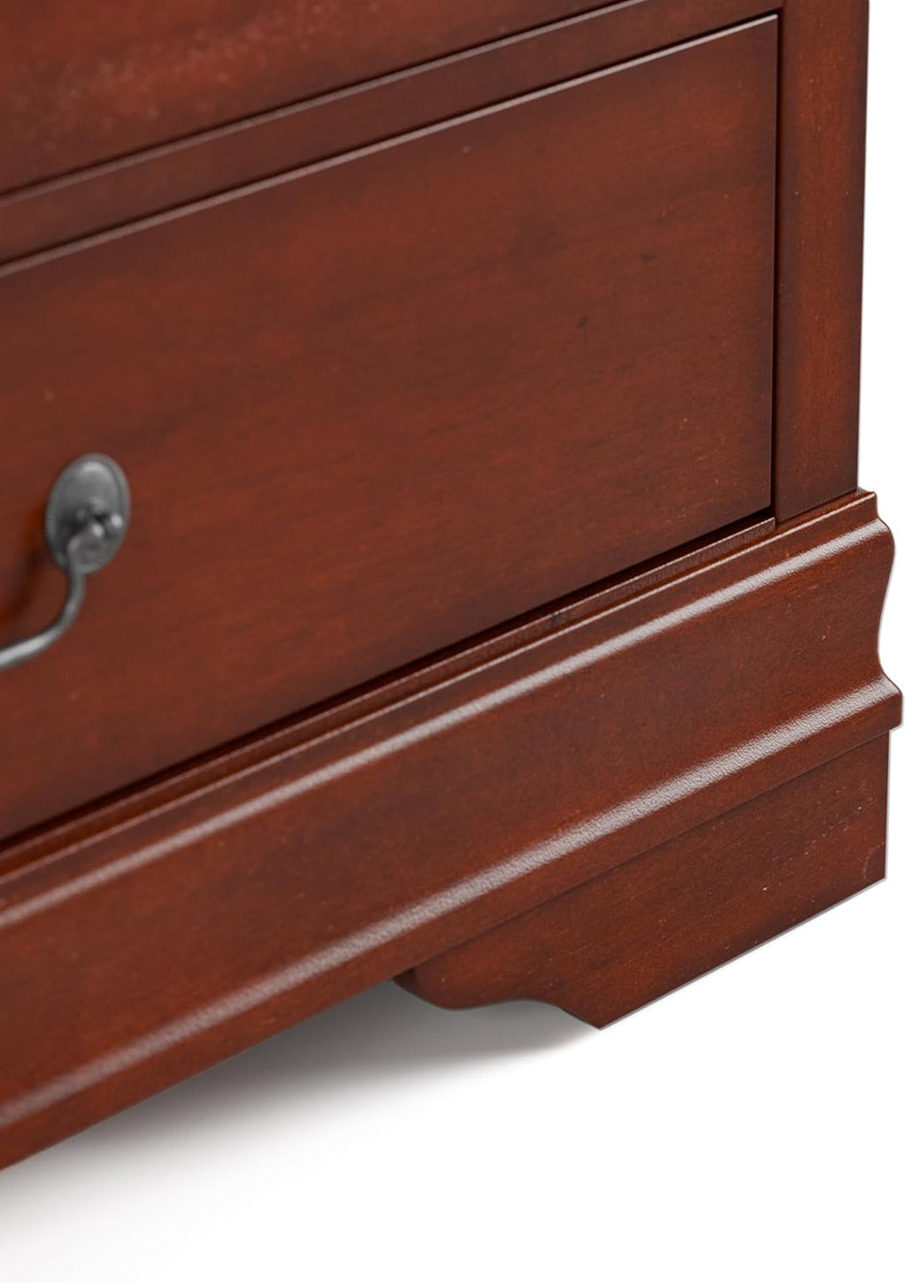 Furniture of America Arabella Traditional 6-Drawer Double Dresser with Antique Nickle Handles and Bracket Style Feet, No Assembly, Freestanding Storage Cabinetfor Bedroom, Living Room, Cherry