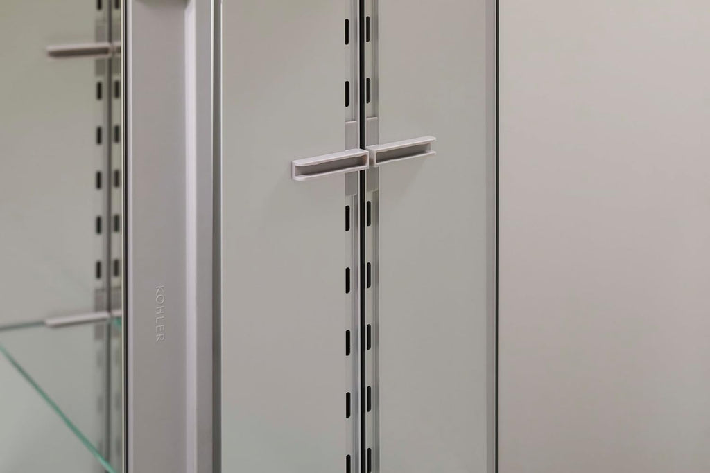 Kohler 56001-NA Embark Premium XL Medicine Cabinet Mirror for Bathroom, Deep Rectangular Storage with Adjustable Shelves and Mirrored Door, 15 in. W x 26 in. H