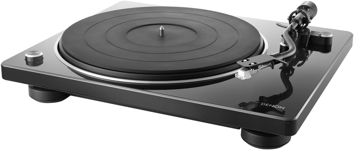 Denon DP400 Record Player, Modern Turntable for 33-1/3, 45 and 78 RPM Vinyl Records, Stereo RCA Output, Phono Preamp Output with Equalizer, Auto Speed Sensor and Special Tonearm