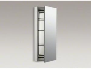 KOHLER K-2938-PG-SAA Catalan Medicine Cabinet with Mirror Door, Adjustable Shelves, 170 Degree Hinge, Rectangular Frame, 15" x 36"