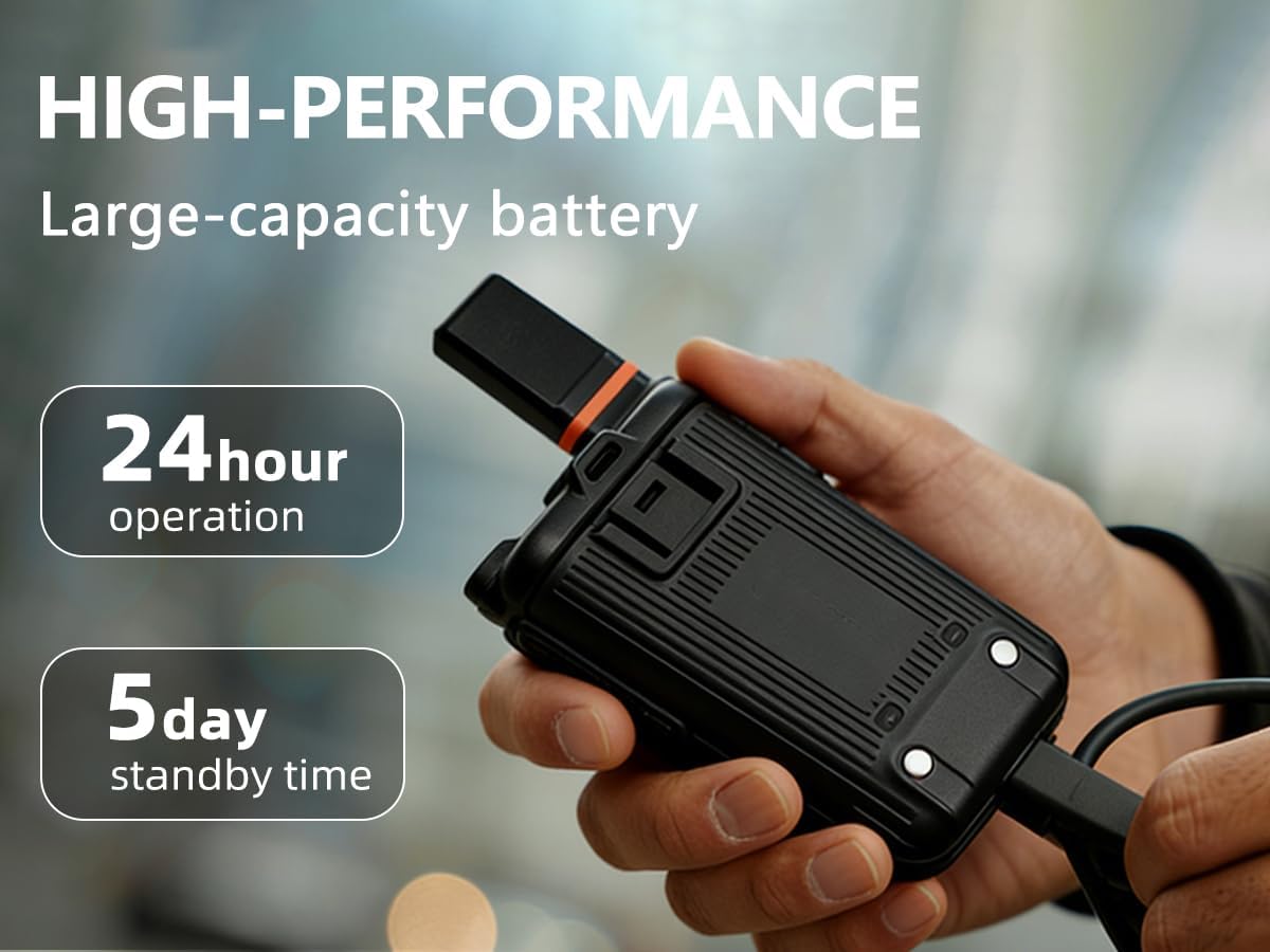 TIDRADIO Rapid Global Walkie Talkies Unlimited Range, TD-G18 PoC Radios Long Range, 4G LTE Nationwide PTT Two Way Radios Long Distance 6000+Miles for Family Logistics Company-2pcs with SIM Card