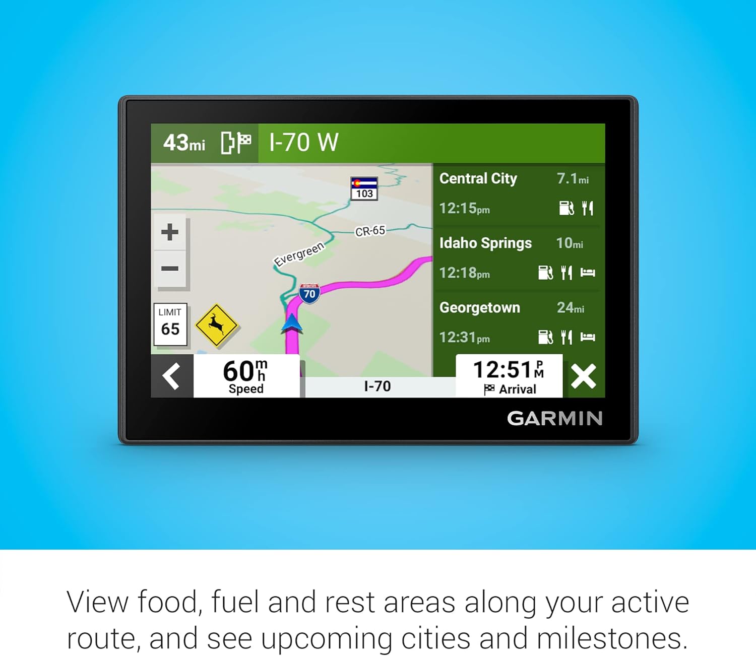 Garmin Drive™ 53 with Traffic, GPS Navigator, High-Resolution Touchscreen, Simple On-Screen Menus and Easy-to-See Map, Driver and Traffic Alerts (Renewed)