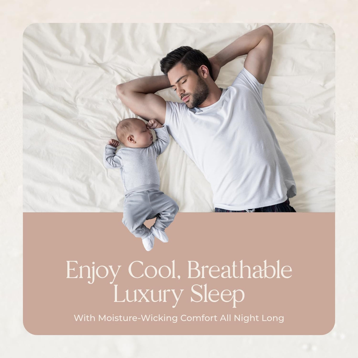Whisper Organics, 100% Waterproof Mattress Protector - Pique Textured Weave, Breathable Soft & Durable - King Mattresses Cover - GOTS Certified Organic - White, 17" Deep Pocket, 78x82 Inch