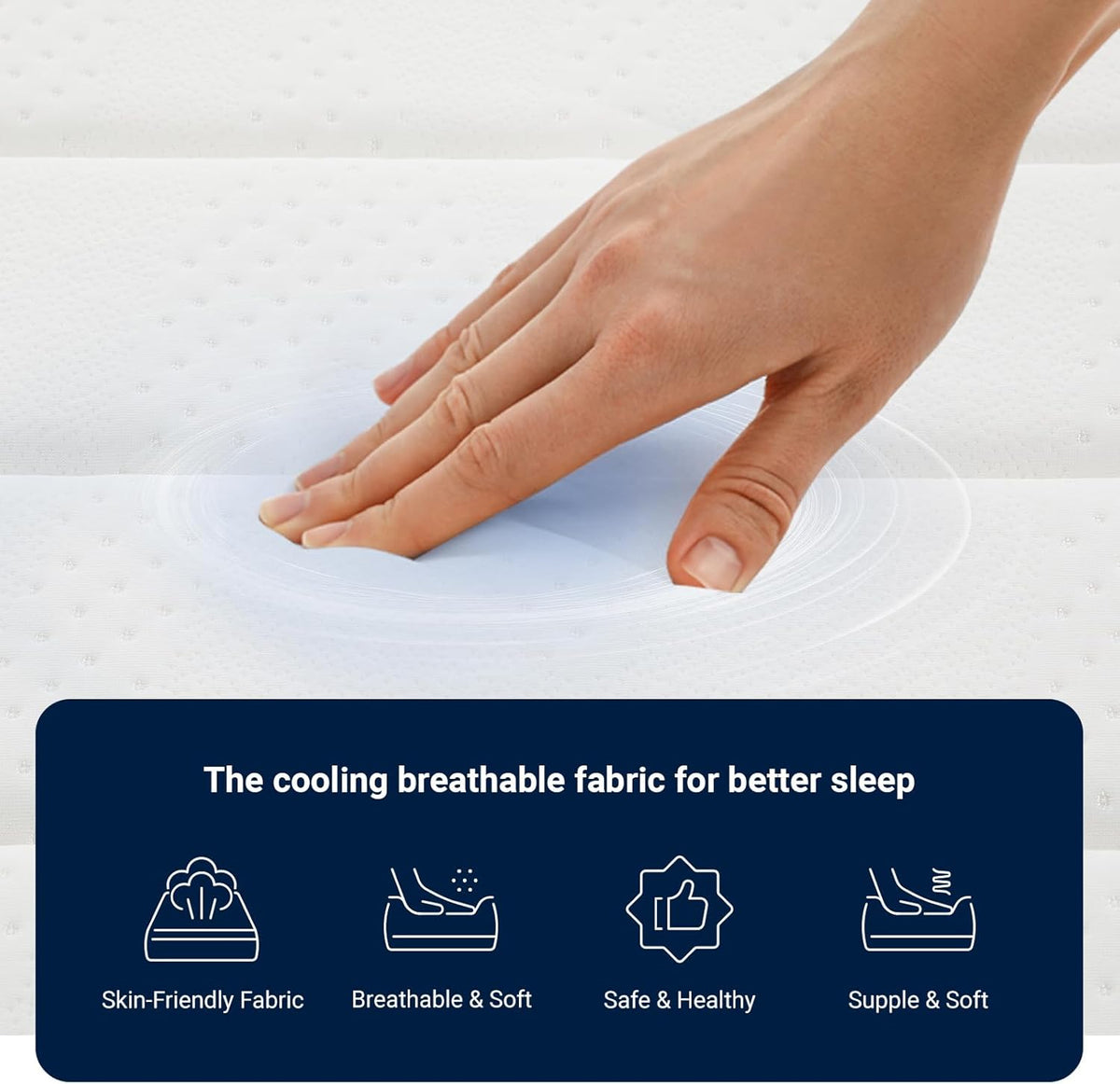 Avenco King Size Mattress, 12 Inch King Hybrid Mattress in a Box, Medium Firm Bed with Pocket Springs for Motion Isolation, Strong Edge Support, Breathable Comfort, CertiPUR-US Certified