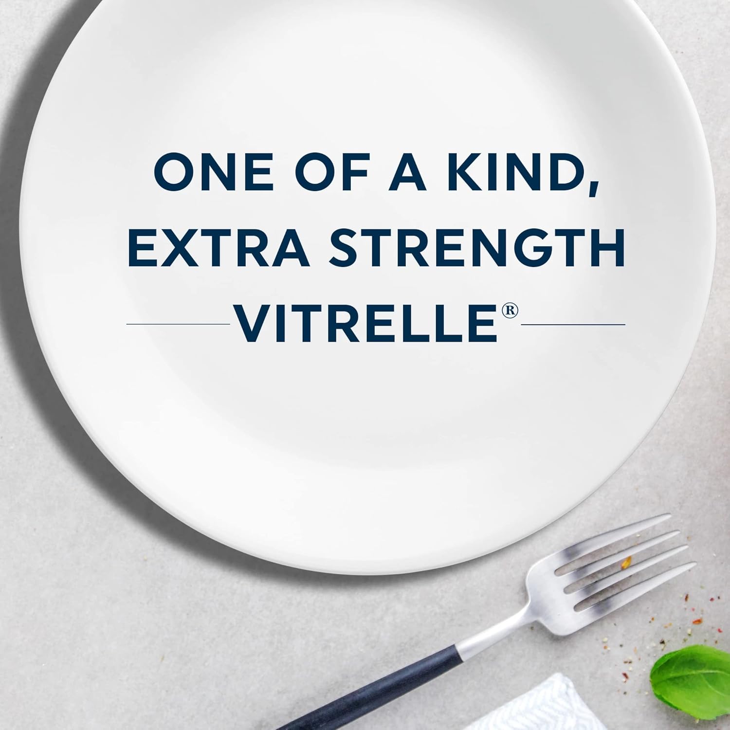 Corelle Vitrelle 18-Piece Service for 6 Dinnerware Set, Triple Layer Glass and Chip Resistant, Lightweight Round Plates and Bowls Set, Portofino