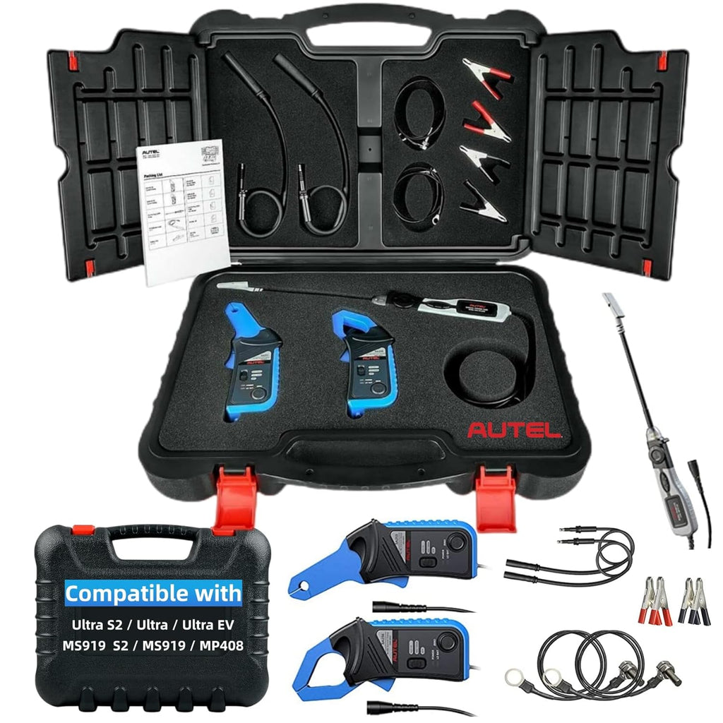 Autel MaxiSys MSOAK Oscilloscope Accessory Kit, Compatible with Autel Scanner Ultra S2/ Ultra/ MS919/ MP408, Includes 65/650A Current Clamps, Coil On Plug Probe, HT Extension Lead and Battery Clip