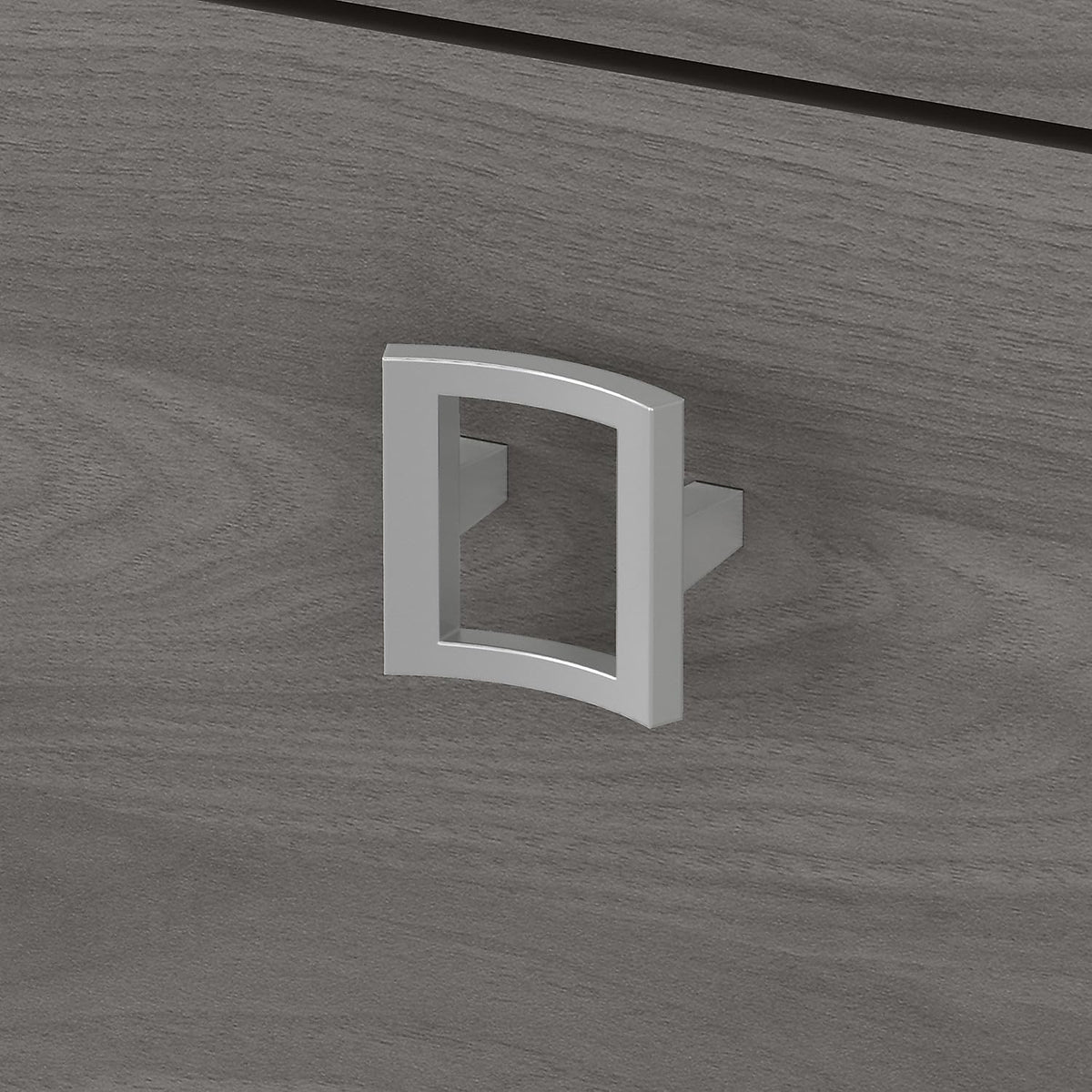Bush Business Furniture Echo 3 Drawer Mobile File Cabinet in Pure White and Modern Gray