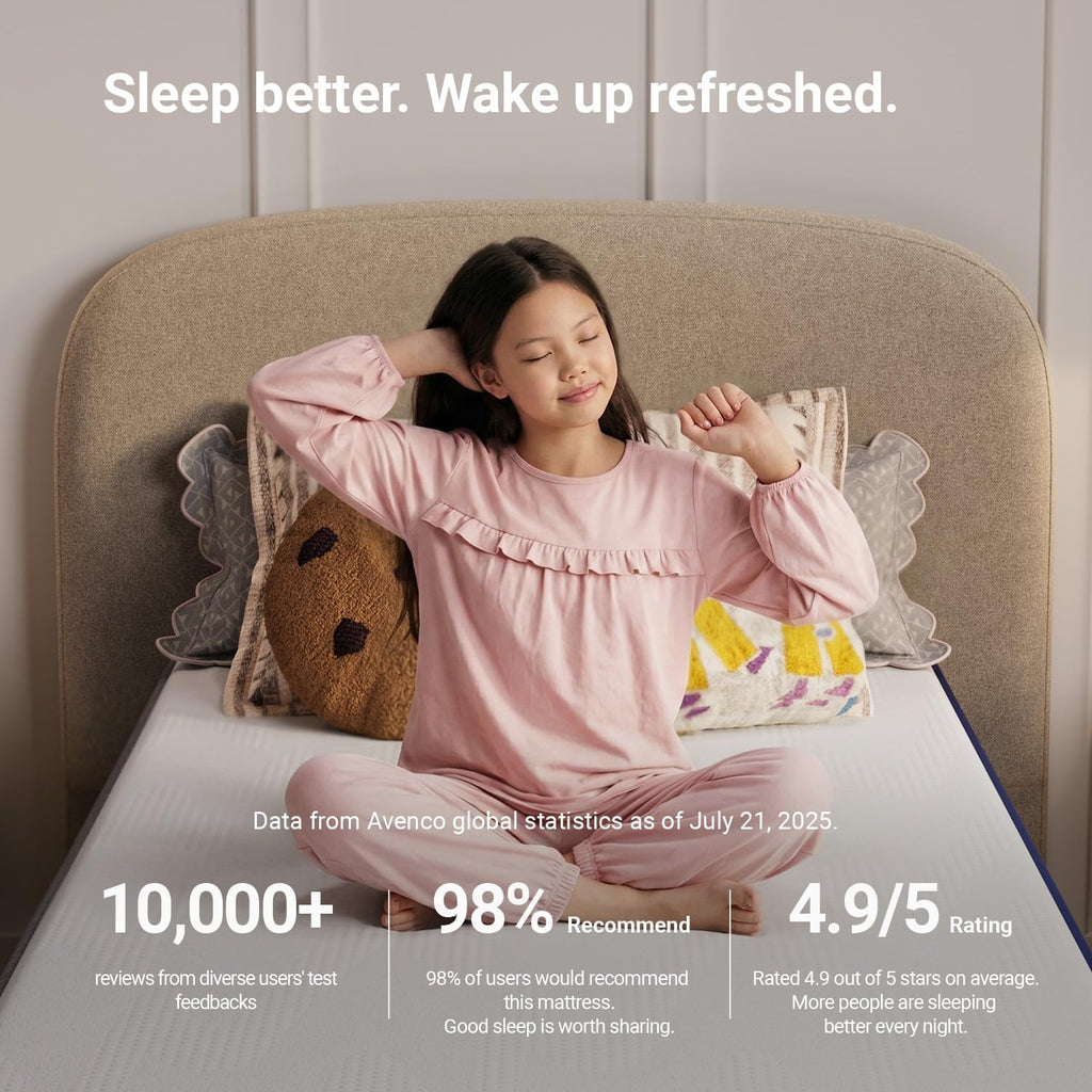 Avenco 8 Inch Full Size Mattress with Open-Cell Foam for Breathable Comfort, Gel Memory Foam Full Mattresses with Removable Cover, CertiPUR-US Certified Mattress in a Box
