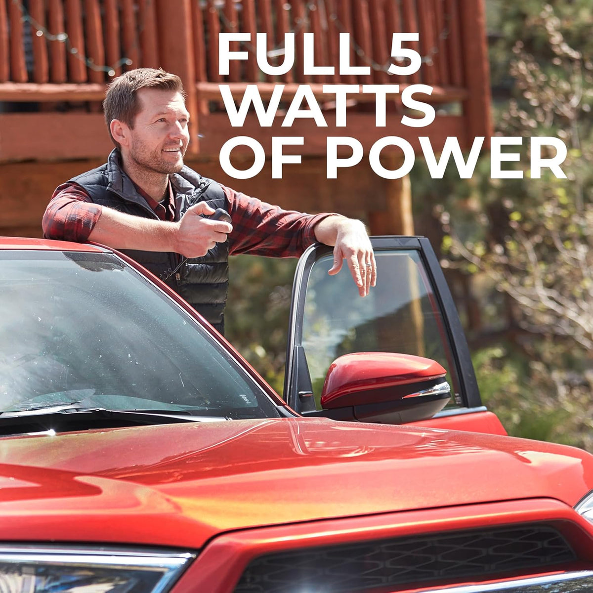 Midland – MXT105 - 5 Watt GMRS MicroMobile Two Way Radio - Off Roading Outdoor RZR Farm Trails Radio - External Magnetic Mount Antenna - NOAA Weather Alerts