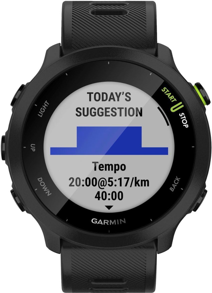 Garmin Forerunner 55 GPS Running Smartwatch (Black) Power Bundle