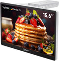 SYLVOX 15.6" Kitchen TV, 1080P FHD Under Cabinet TV with App Store, Voice Assistant, Chromecast, 12-Volt for Small Spaces, Kitchen, Bedroom, RV - Fits Tight Cabinets