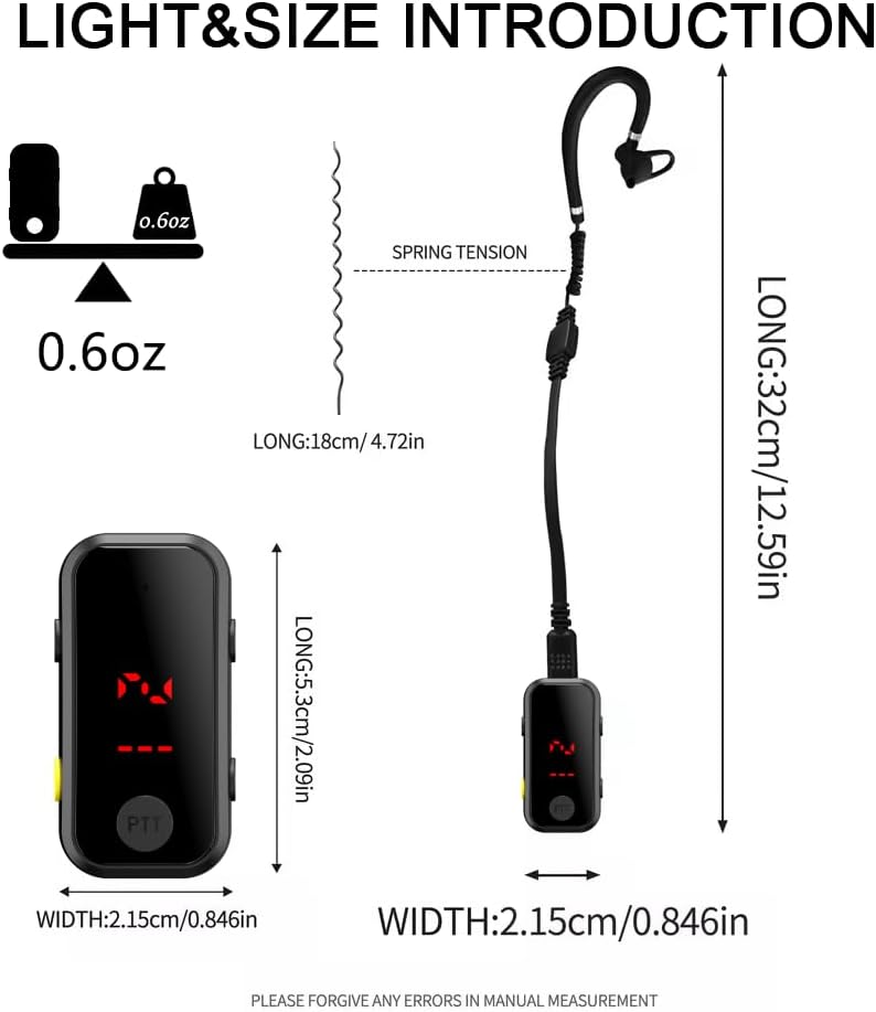 Super Mini Walkie Talkies Pro, 6 Pack Two Way Radio with Earpieces, Waterproof Communication Device for Adults, Outdoor Activities, Hiking, Baseball, Restaurant Use
