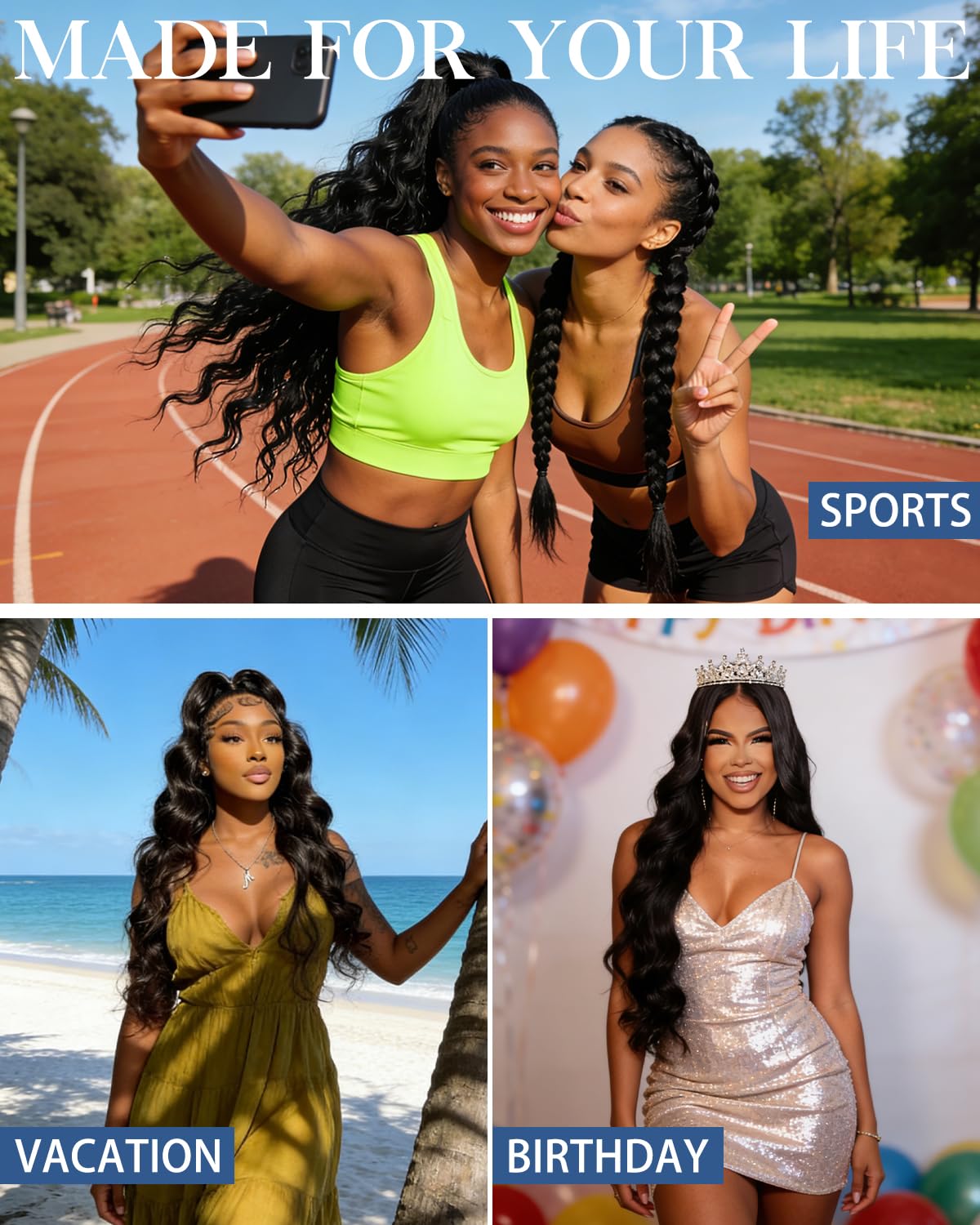 Lucklady 16A Raw Bundles Human Hair Body Wave, 4 Bundles 18 20 22 24 Inch Body Wave Bundles Human Hair, Triple Lifespan Virgin Remy hair