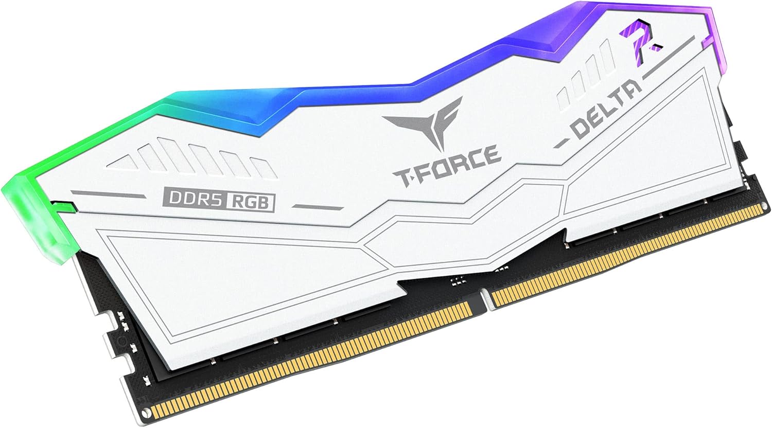 TEAMGROUP T-Force Delta RGB DDR5 Ram 32GB (2x16GB) 6000MHz PC5-48000 CL30 Intel XMP 3.0 & AMD Expo Compatible Desktop Memory Module Ram White FF4D532G6000HC30DC01
