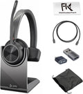 Poly Voyager 4310 UC Wireless Headset & Charge Stand - Single-Ear Headset, Connects PC/Mac/Mobile Phone via Bluetooth with USB-C to A Adapter & USB C Dongle & USB A-C Cable & Storage Bag