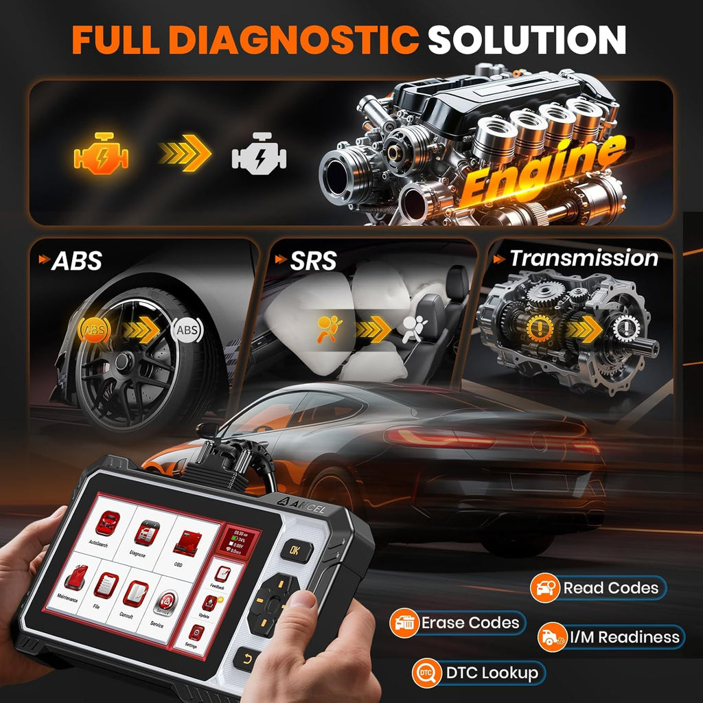 ANCEL FX6000 Bidirectional OBD2 Scanner - ABS, SRS, Transmission & Engine Car Diagnostic Scan Tool with 7+ Reset Services (ABS Bleed, EPB, SAS, BMS, Oil), Auto Scan, Lifetime Free Updates