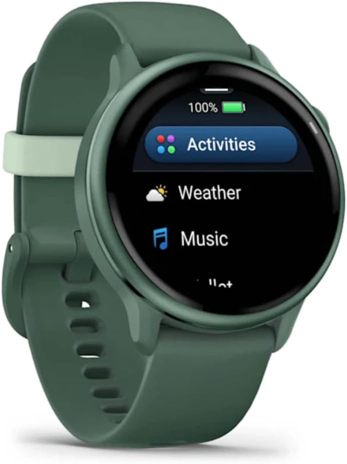 Garmin vívoactive® 6 Health and Fitness GPS Smartwatch - AMOLED Display, Up to 11 Days Battery, Metallic Jasper Green with Matching Band