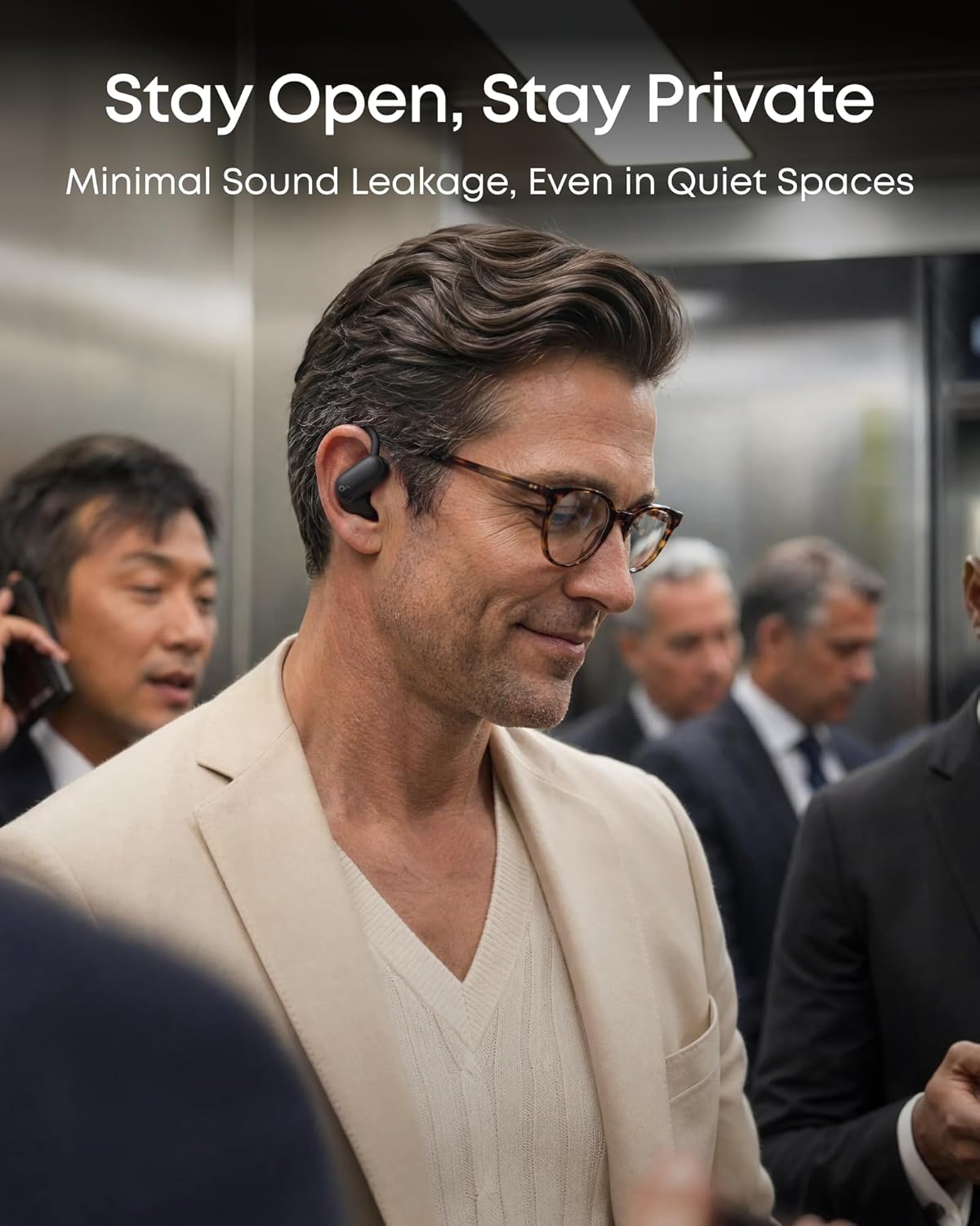 Soundcore AeroFit 2 Pro by Anker, Open-Ear and Active Noise Cancellation Modes, Hi-Res Open Ear Headphones for Commute,Office,Fitness, LDAC, 4-Mic AI Clear Calls, 34H, IP55, Wireless Bluetooth Earbuds