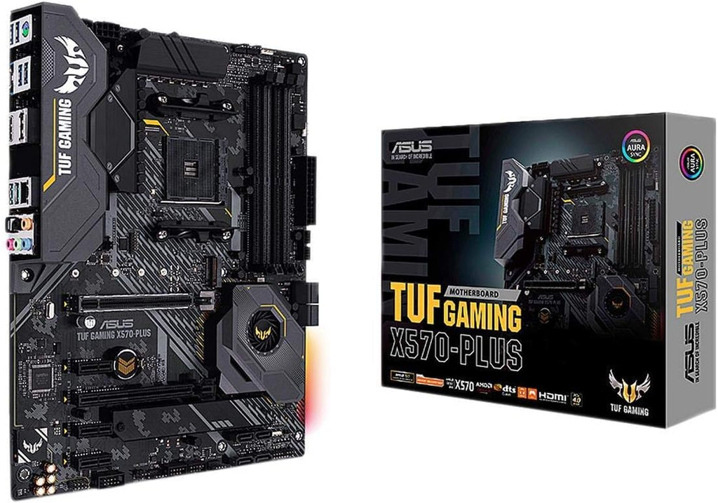 ASUS AM4 TUF Gaming X570-Plus AM4 Zen 3 Ryzen 5000 & 3rd Gen Ryzen ATX Motherboard with PCIe 4.0, Dual M.2, 12+2 with Dr. MOS Power Stage, HDMI
