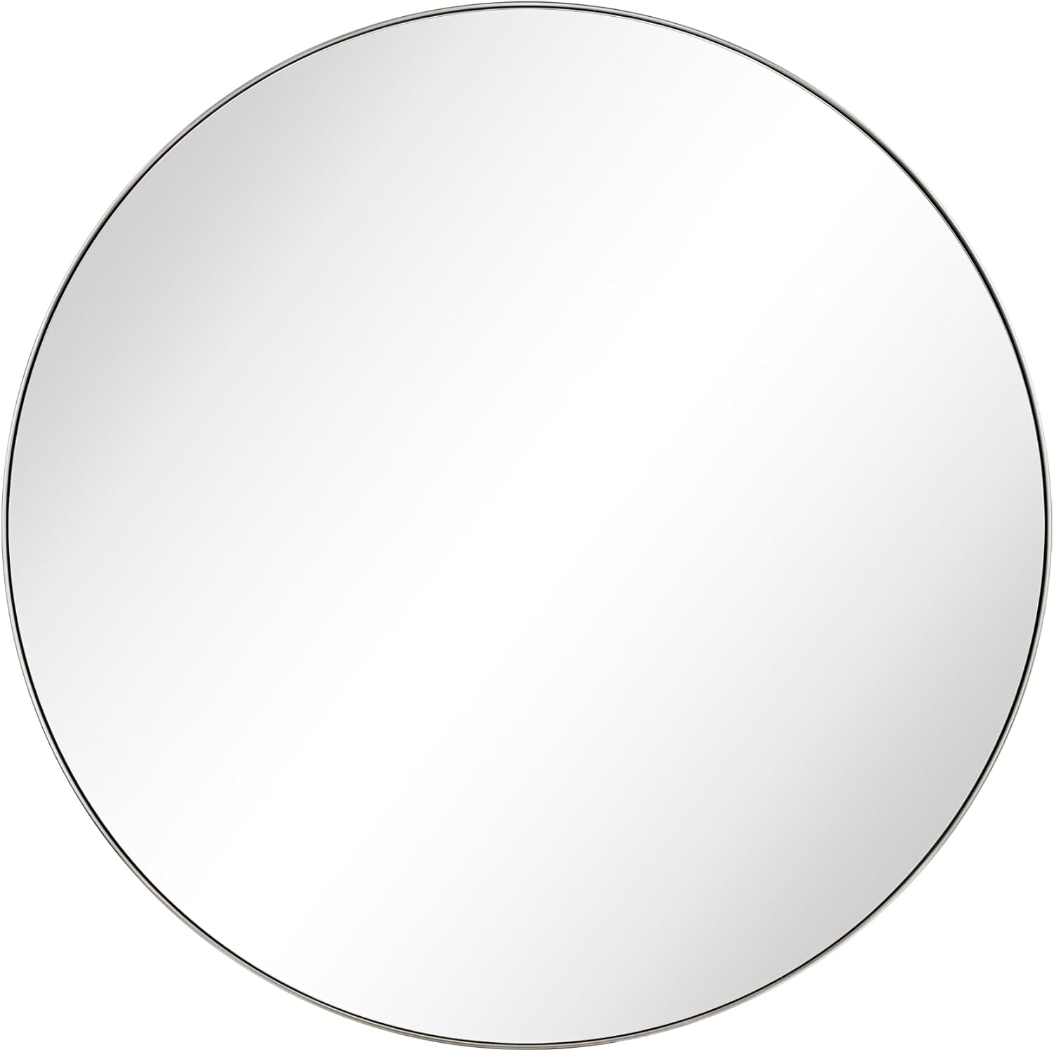 Surface Mount Brushed Nickel Round CircleBathroom Medicine Cabinet with Mirror Circlular Shaped Stainless Steel Metal Framed Medicine Cabinets Bathroom Cabinet with Mirror 24'' Diameter