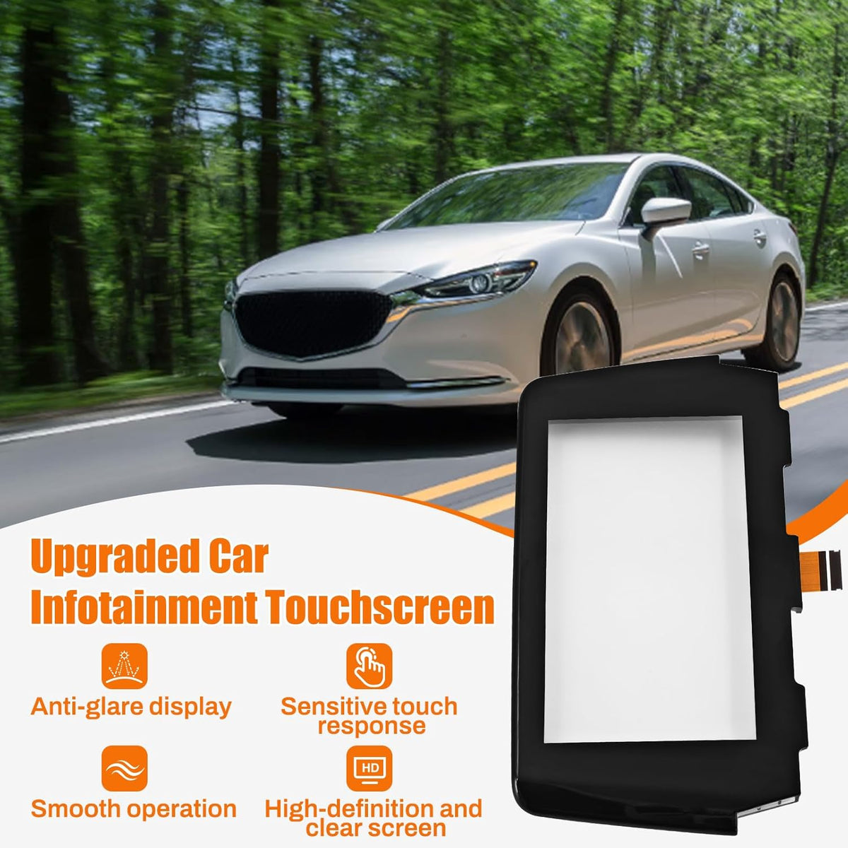 GML8611J0 7 inch Touch Screen Digitizer 36-Pin Compatible with Mazda 6 2017 2018 2019 Radio Screen Replace# GML8611J0 Navigation Glass Panel