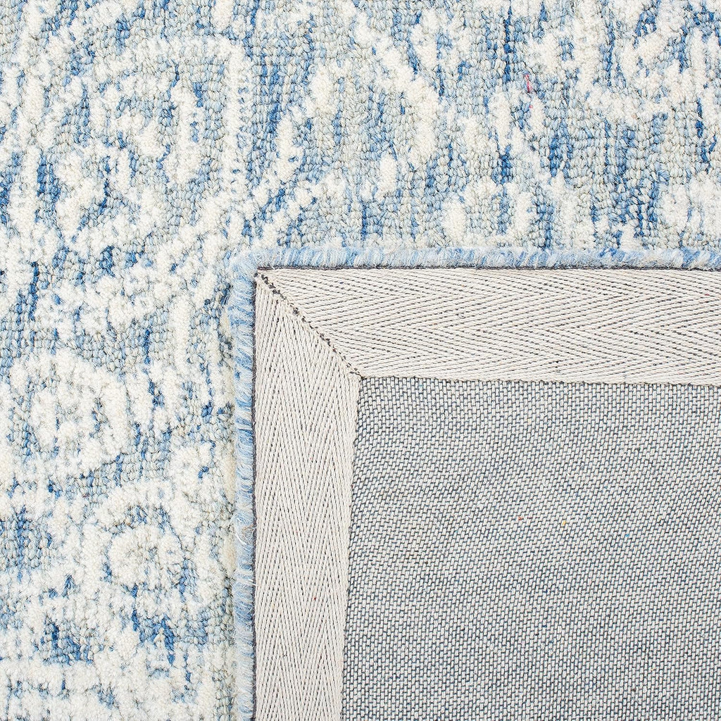SAFAVIEH Metro Collection 8' x 10' BlueIvory MET993M Handmade Premium Wool Living Room Dining Bedroom Area Rug