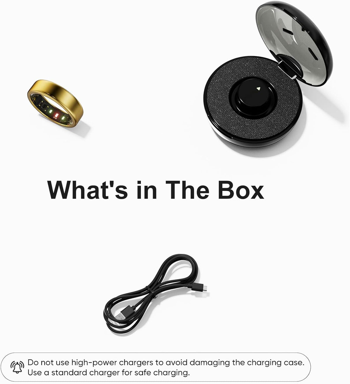 Smart Ring, Titanium Health & Fitness Tracker with Sleep, Heart Rate & SPO₂ Monitoring, Ultra-Light, 4–6 Day Battery, No Subscription, for Women & Men (Gold 8)