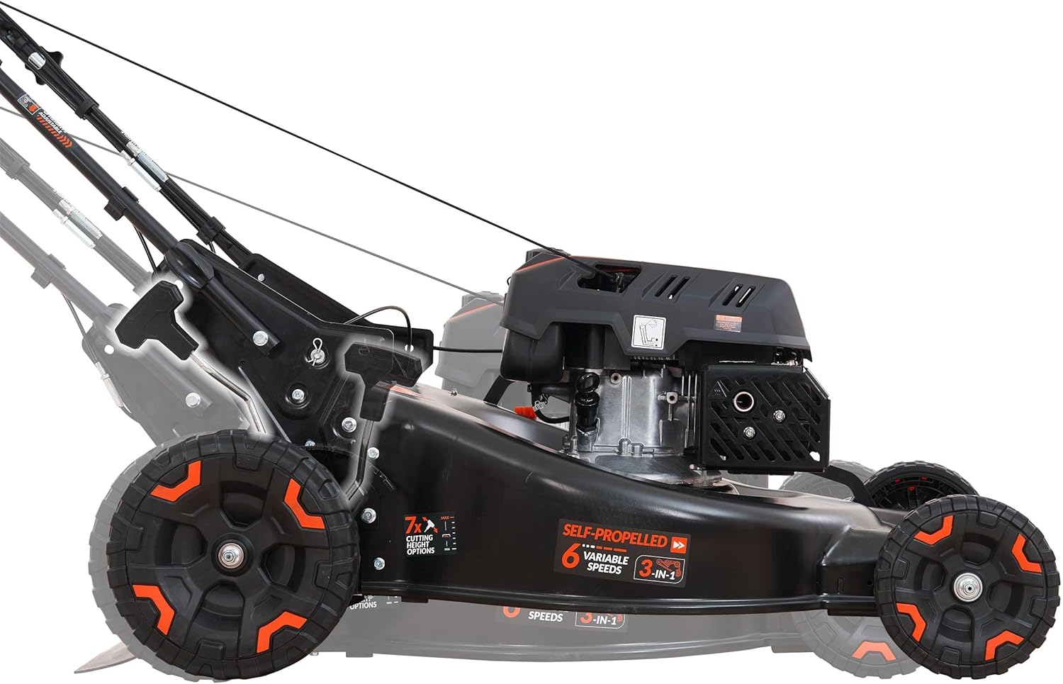 24 in. 201 cc Select PACE 6 Speed CVT High Wheel RWD 3-in-1 Gas Walk Behind Self-Propelled Lawn Mower W/Recoil Start