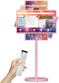 OFD 32" Portable TV on Wheels FHD,Android 15,EDLA-Certified,Rolling TV with 8+128GB ROM,Portable Touch Screen Monitor,Built-in Battery 6-8H Play Time,Voice Remote Control,8MP Webcam,Speaker,Rotatable