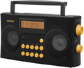 Sangean PR-D17 AM/FM-RDS Portable Radio Specially Designed for The Visually Impaired with Helpful Guided Voice Prompts, high Contrast Large Yellow Controls with Raised Symbols