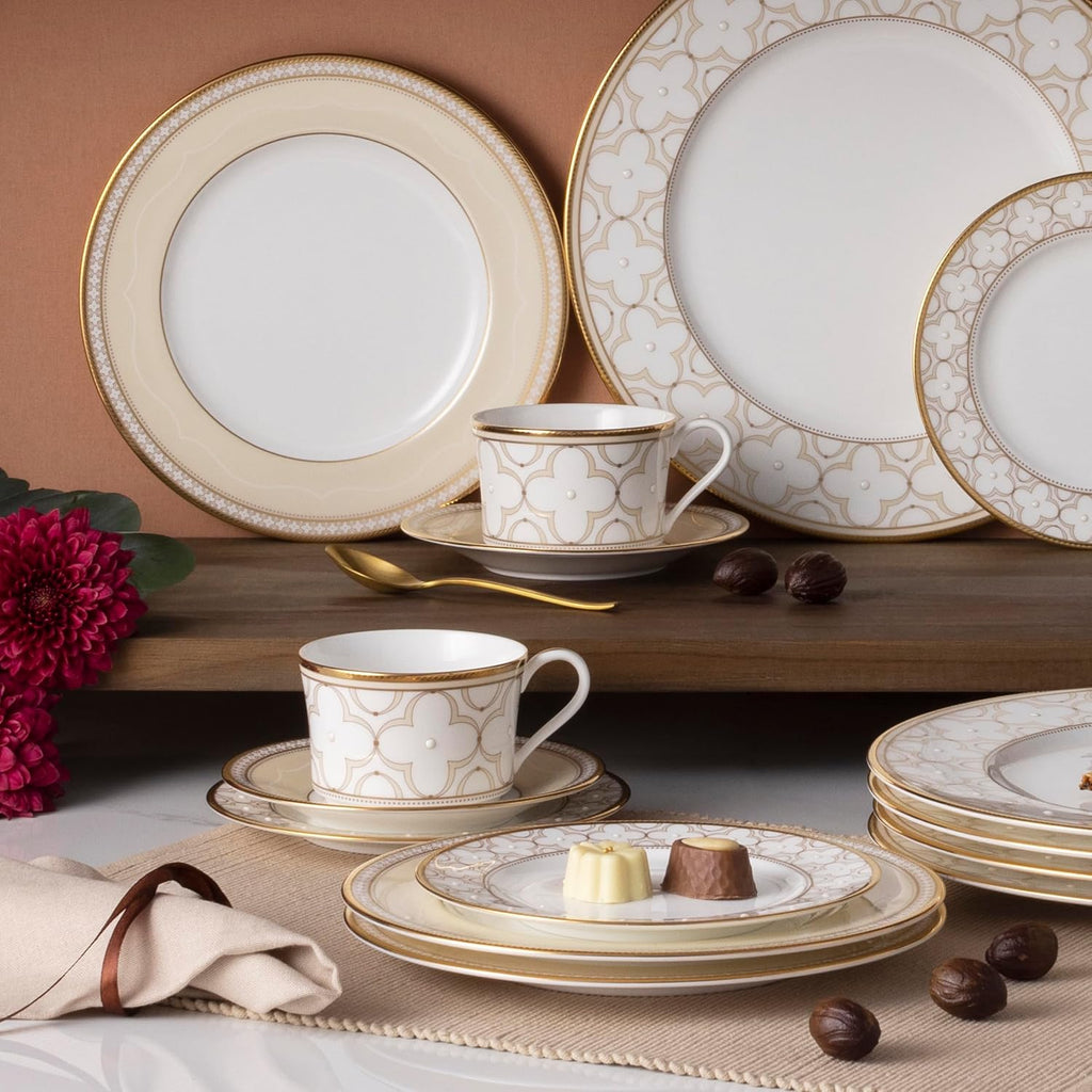 Noritake Trefolio Gold 40-Piece Dinnerware Set, Service for 8