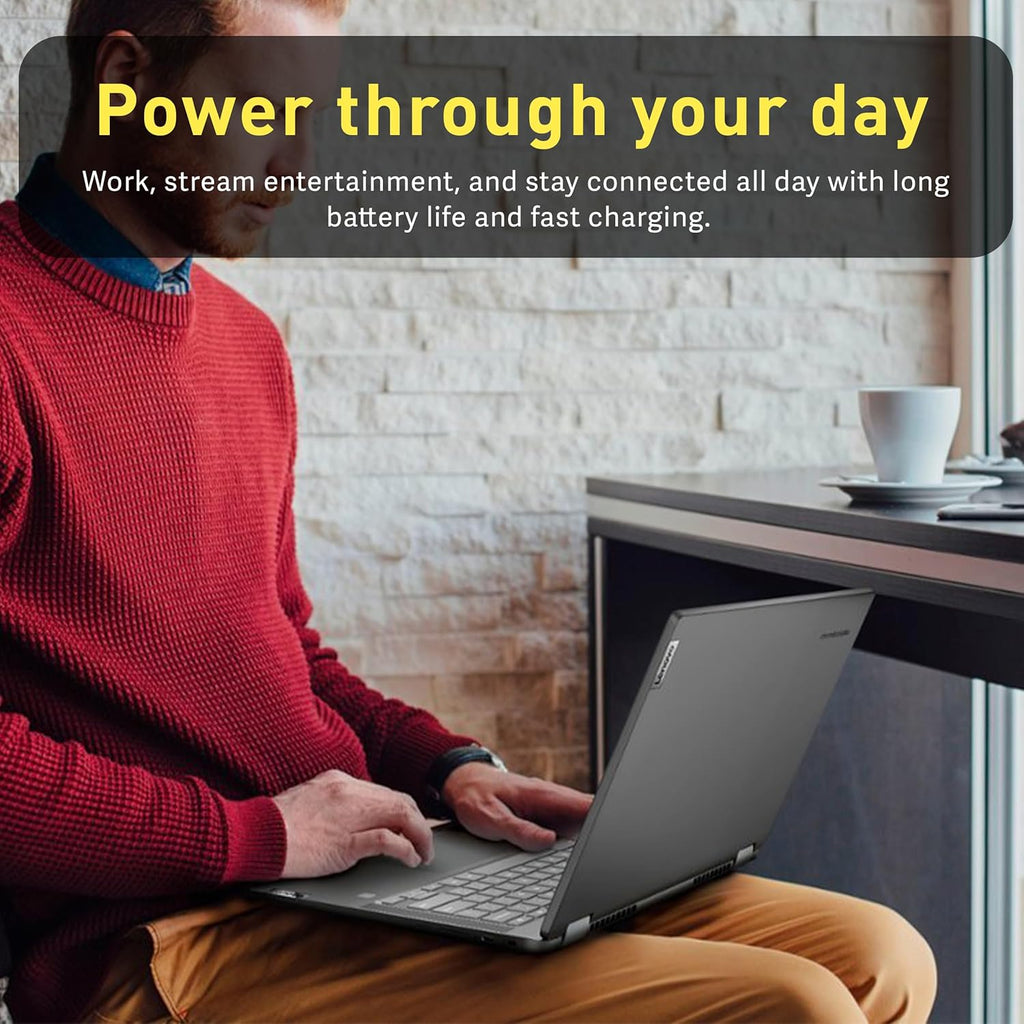 Lenovo IdeaPad Flex 5i Plus Chromebook, 14" WUXGA 2-in-1 Touchscreen Laptop, Intel i3-1315U, 8GB RAM, 128GB SSD, Intel UHD Graphics, Backlit Keyboard, Chrome OS, Gray (Renewed)