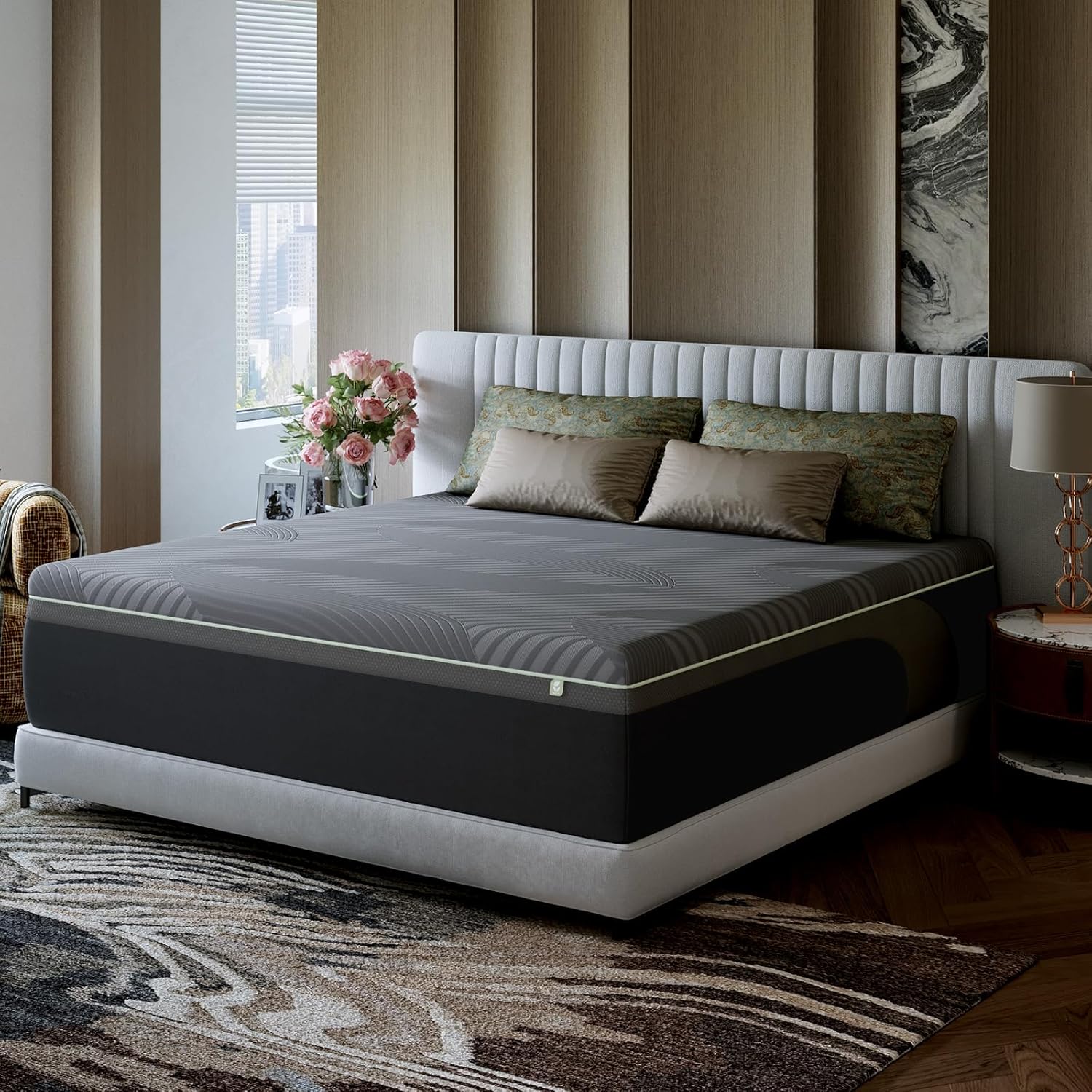 Novilla 14 Inch Queen Mattress, Queen Memory Foam Mattress with AiryFlow Cooling System for Cool Night, Pressure Relief, Ergonomic Support for Spinal Alignment, CertiPUR-US Certified, Medium Firm