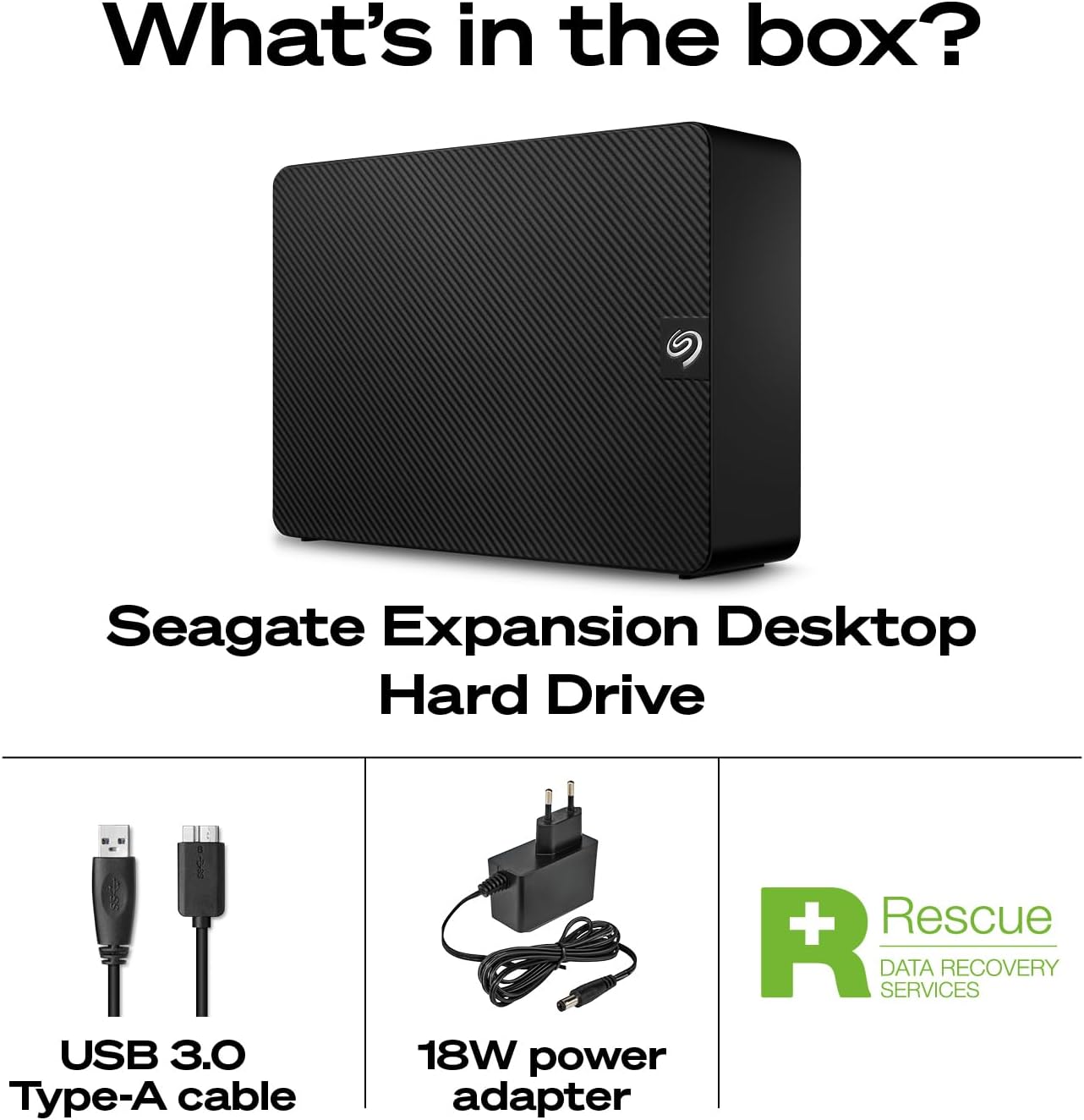 Seagate Expansion 6TB External Hard Drive HDD - USB 3.0, with Rescue Data Recovery Services (STKP6000400)