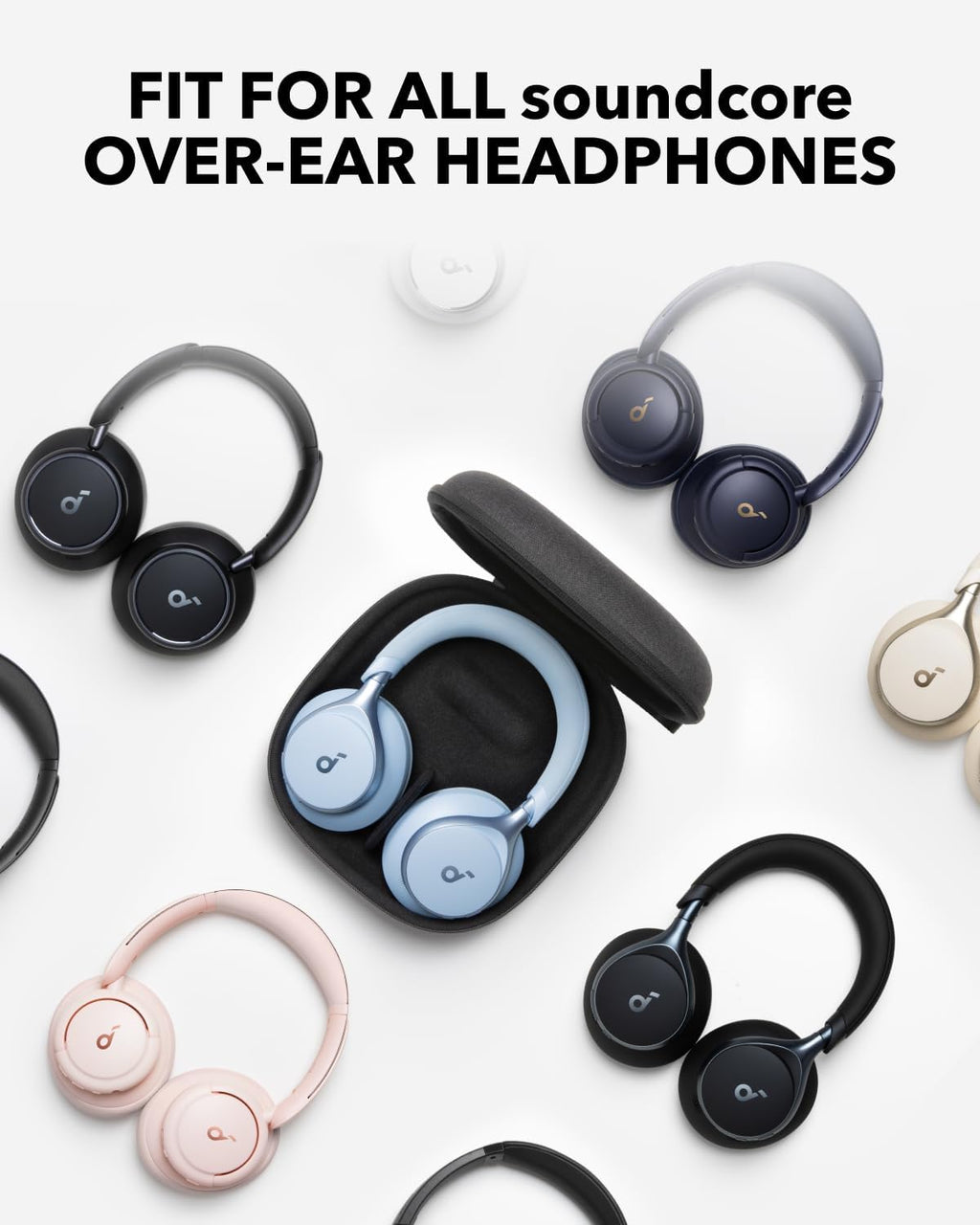 Soundcore Space 2 by Anker, Active Noise Cancelling Headphones with Protective Case, Comfortable Fit, 50H Playtime, LDAC Hi-Res Wireless Audio, Dual Connection, Clear Calls, Bluetooth 6.1, Nap Mode