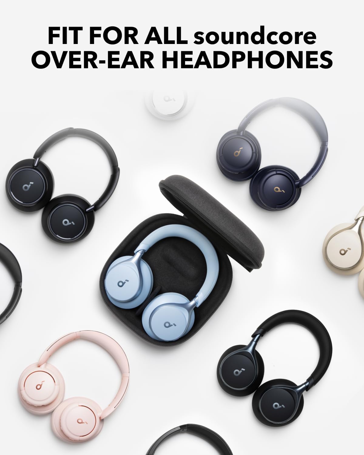 Soundcore Space 2 by Anker, Active Noise Cancelling Headphones with Protective Case, Comfortable Fit, 50H Playtime, LDAC Hi-Res Wireless Audio, Dual Connection, Clear Calls, Bluetooth 6.1, Nap Mode