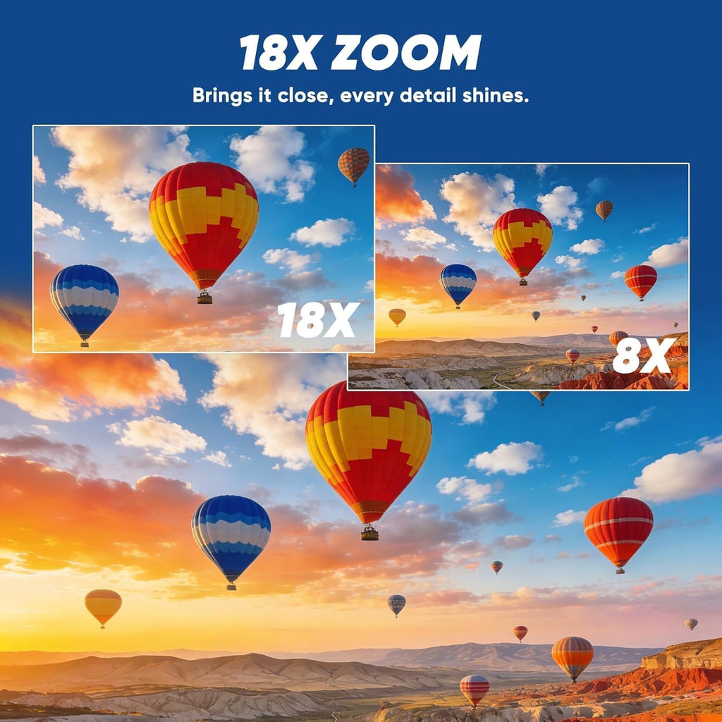 ORDRO Digital Cameras for Photography 5K-80MP Auto Focus Video Cameras for YouTube, 18X Zoom Camera with 180° Flip Screen, 2 Batteries, Lens Hood & 32GB Memory Card